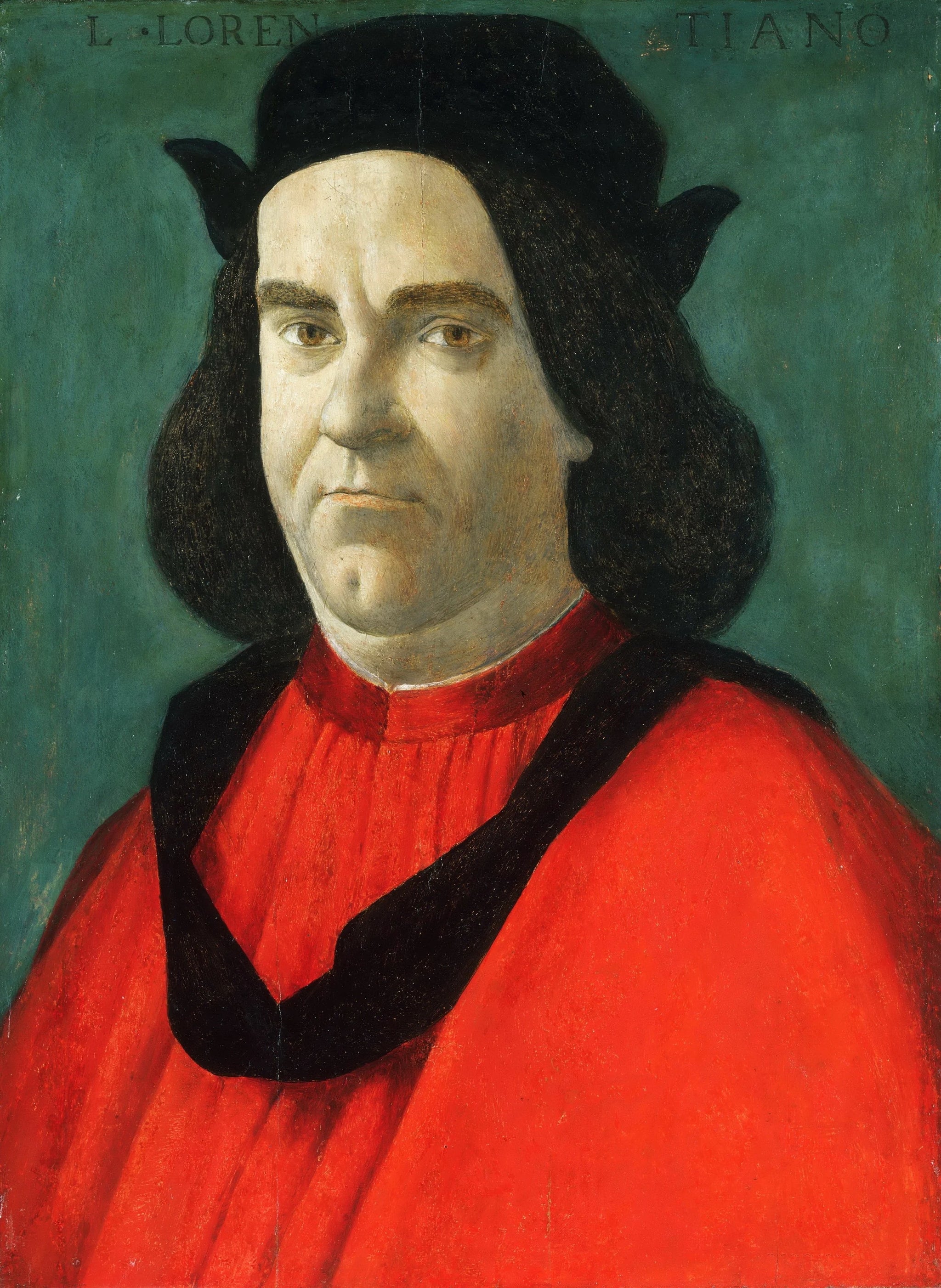 Portrait de Lorenzo de’ Lorenzi de Sandro Botticelli, vers 1492, Philadelphia Museum of Art 102263 – reproduction peinture à l’huile sur toile