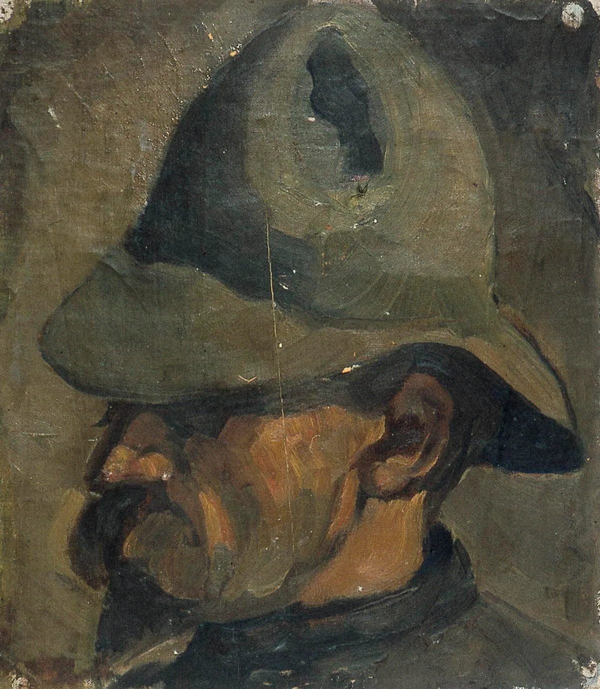 Portrait of a Man with a Hat - Theo van Doesburg image 1 reproduction de peinture à l’huile