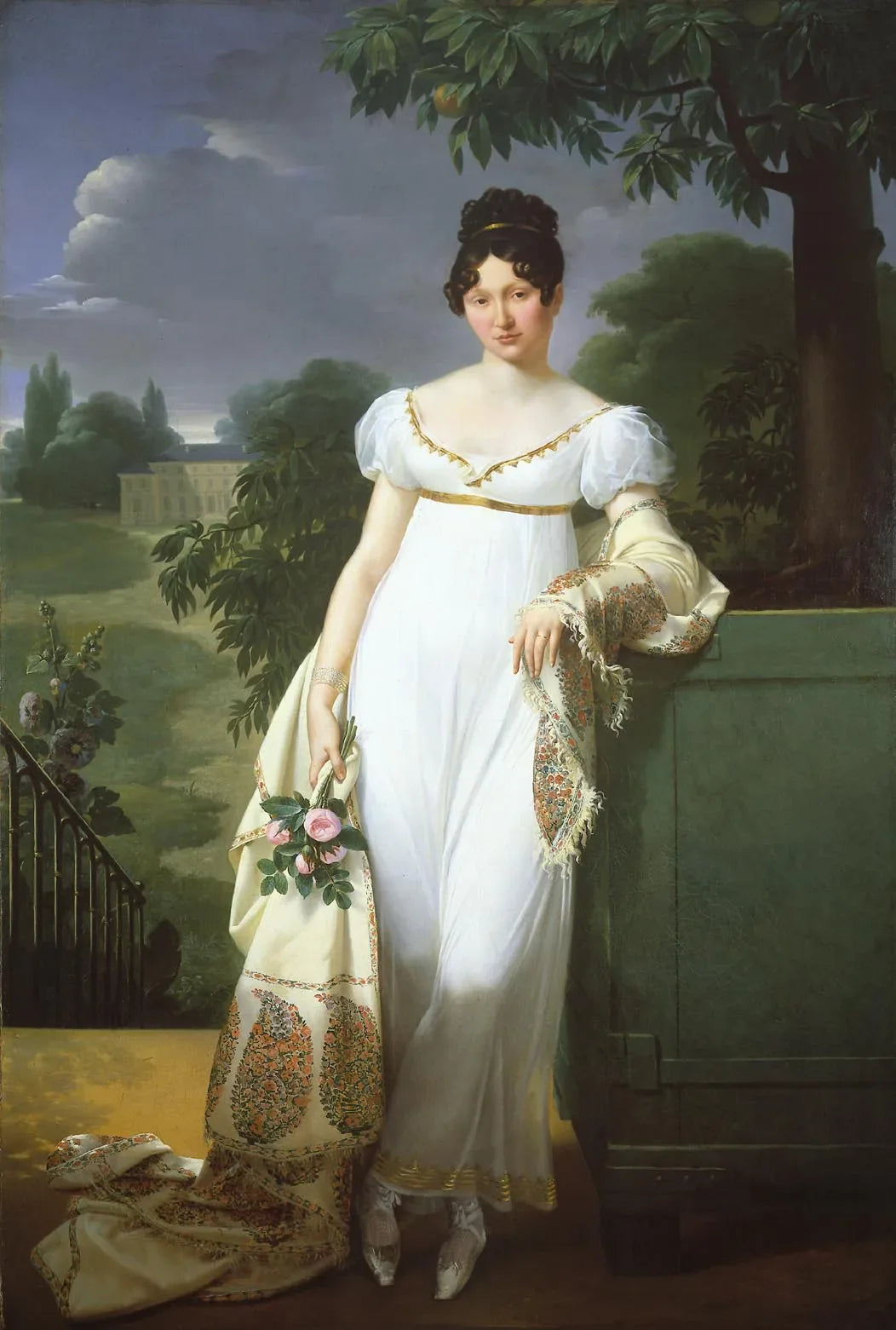 Portrait of Félicité-Louise-Julie-Constance de Durfort, Maréchale de Beurnonville (1782-1808) - Merry-Joseph Blondel image 1 copie peinte à la main à l’huile