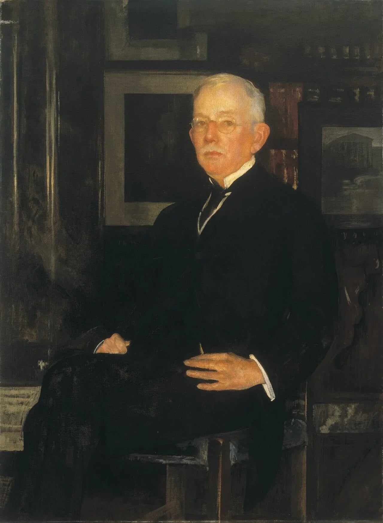 Portrait of John Joseph Albright - Edmund Charles Tarbell image 1 reproduction de peinture à l’huile
