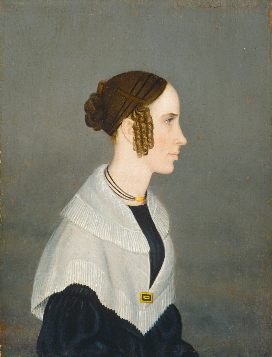 Portrait de profil d'une dame - American 19th Century