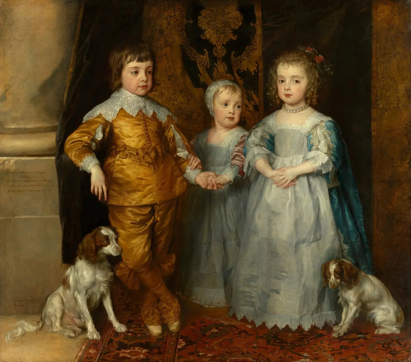Ritratti dei tre figli di Carlo I: Carlo, Giacobbe e Maria - Antoine van Dyck