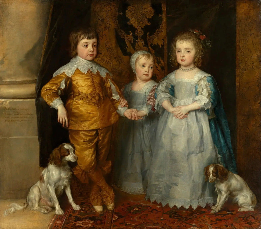 Ritratti dei tre figli di Carlo I: Carlo, Giacobbe e Maria - Antoine van Dyck