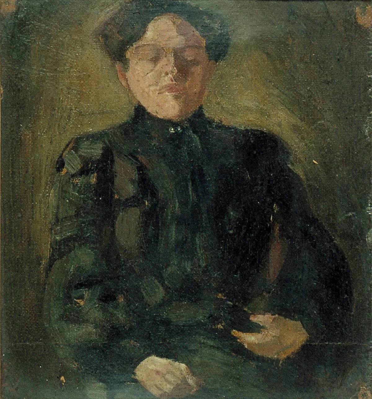Portret van Agnita Feis - Theo van Doesburg image 1 copie de tableau peinte à la main