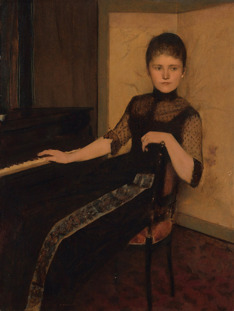 Ritratto della signorina Maria Francesca Louisa Dommer van Poldersveldt (Ubbergen 1848 - 1925 's-Hertogenbosch) - Fernand Khnopff