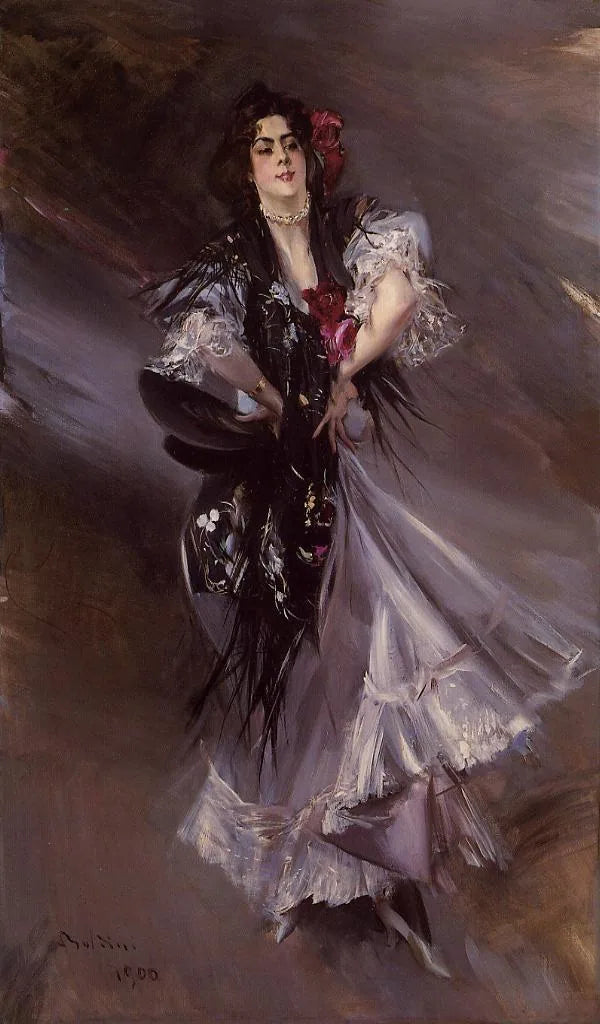 Portriat de Anita de la Ferie - la danseuse espagnole" - Giovanni Boldini image 1 copie peinte à la main à l’huile