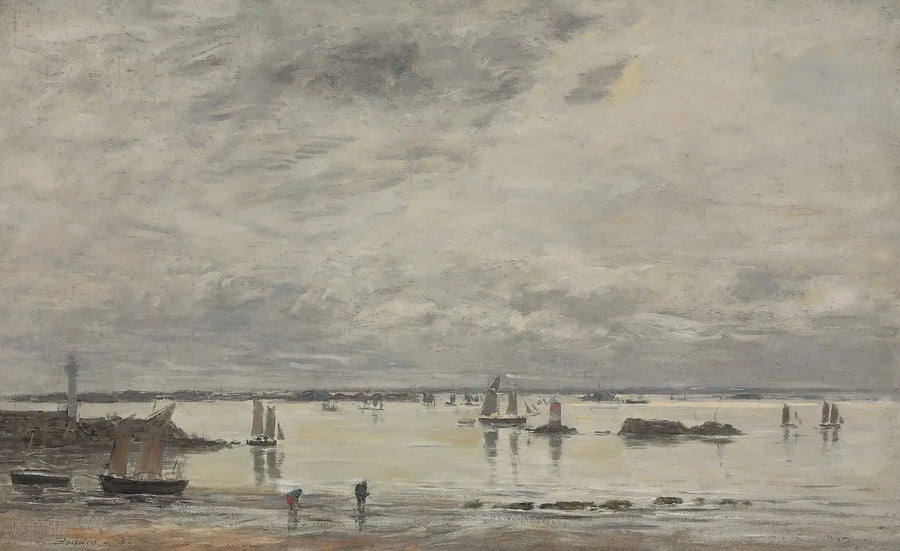 Portrieux, il porto a bassa marea - Eugène Boudin