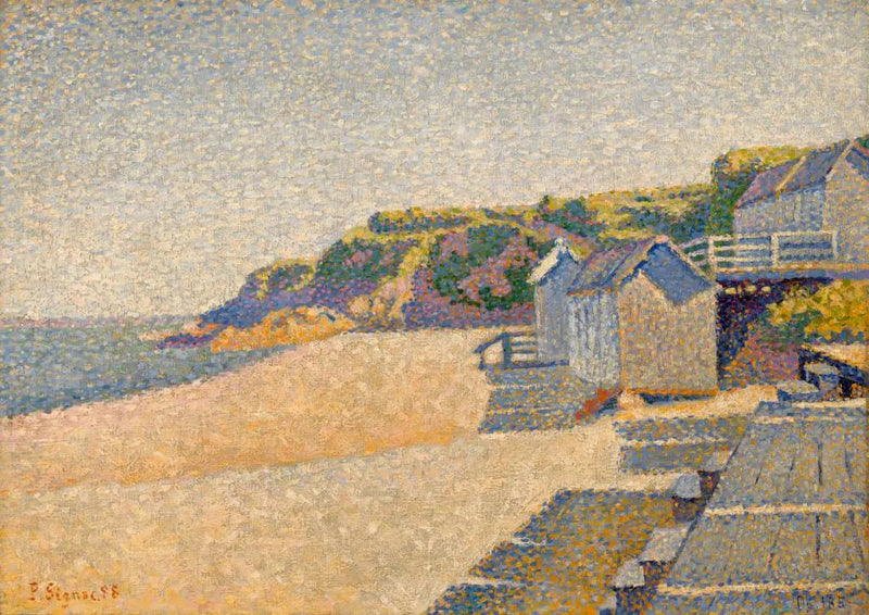 Portrieux, Le Cabine da Bagno, Opus 185 (Spiaggia della Contessa) - Paul Signac
