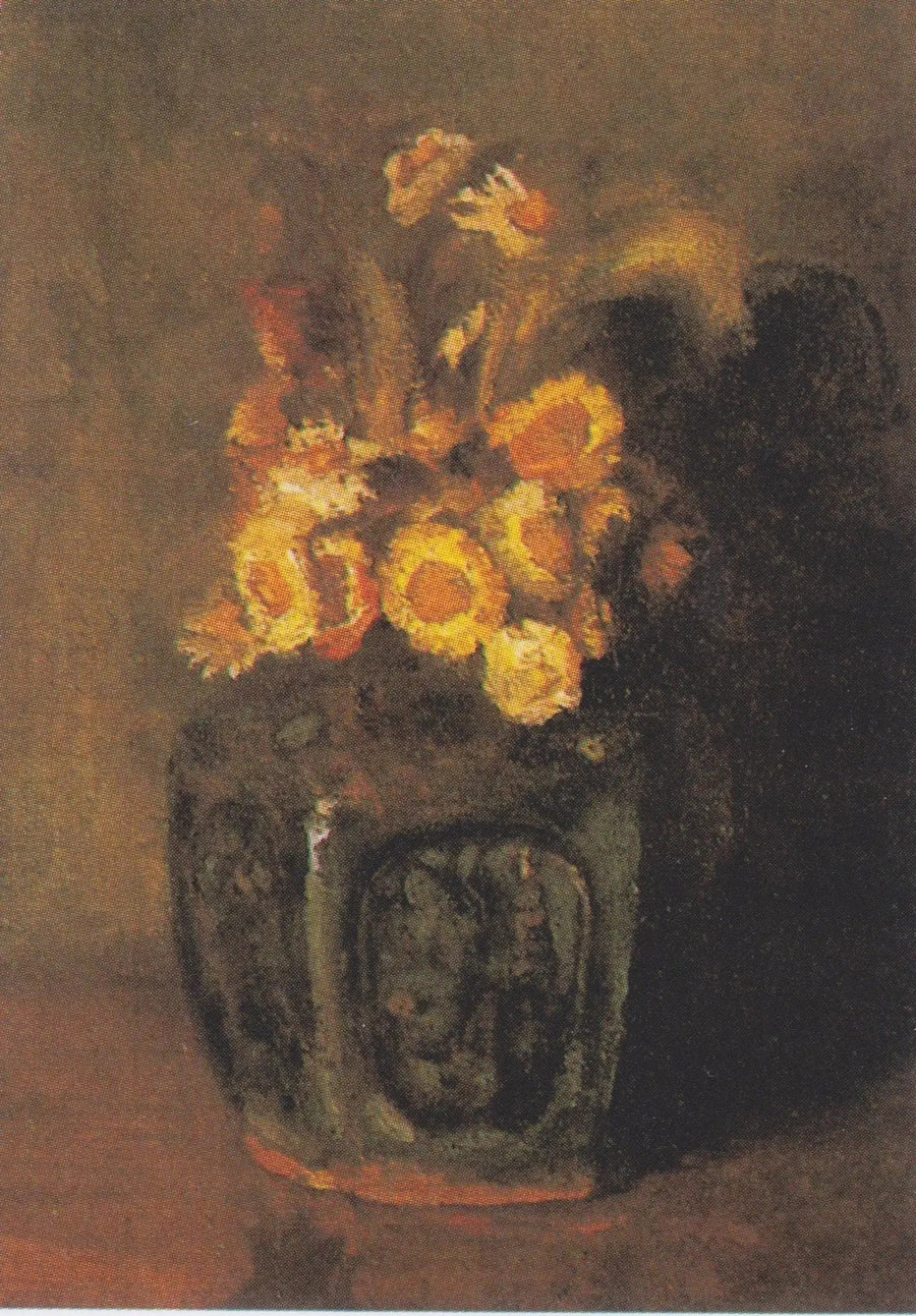 Vaso di zenzero riempito di crisantemi - Vincent van Gogh