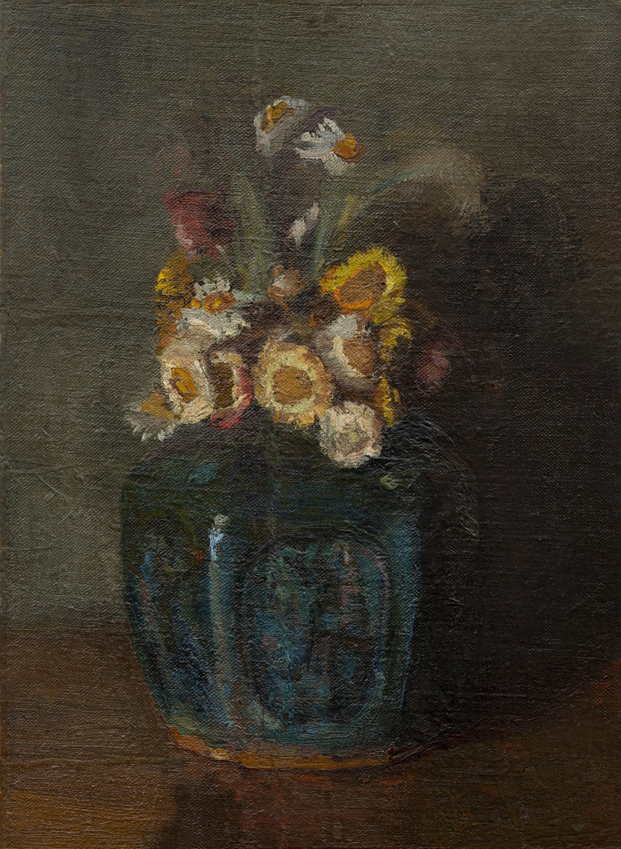 Vaso di zenzero riempito di crisantemi - Vincent van Gogh