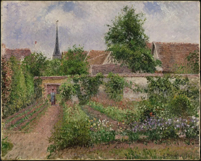 Orto, mattina nuvolosa, Eragny - Camille Pissarro