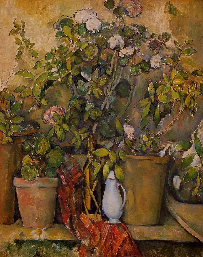 Vasi in terracotta e fiori - Paul Cézanne