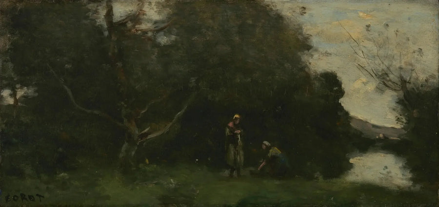 Prateria sul bordo dell'acqua - Jean-Baptiste Camille Corot