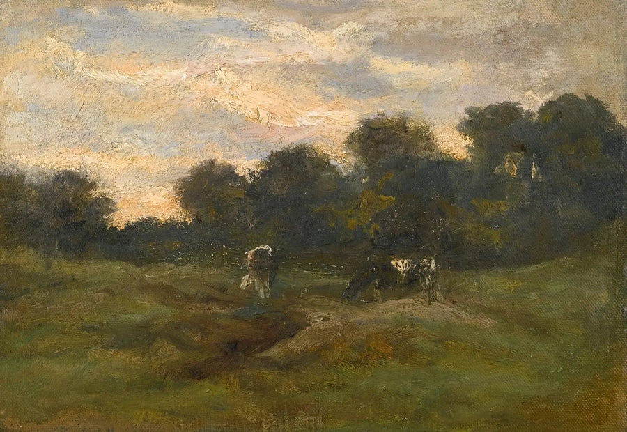 Prateria con mucche - Vincent van Gogh