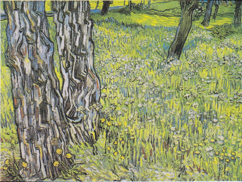 Prateria fiorita con alberi e soffioni - Vincent van Gogh