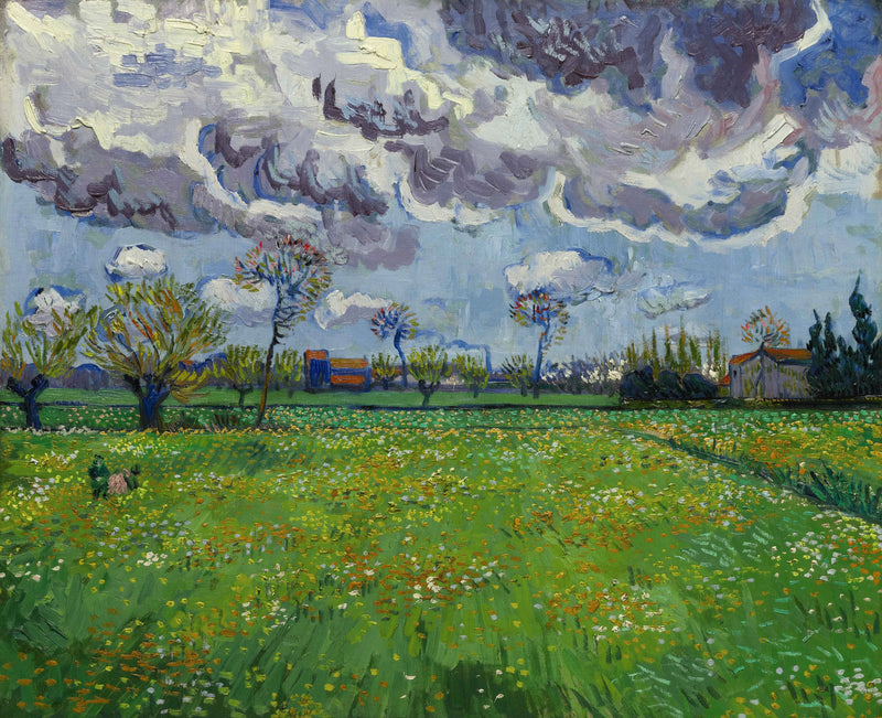 Paesaggio sotto un cielo agitato - Vincent van Gogh