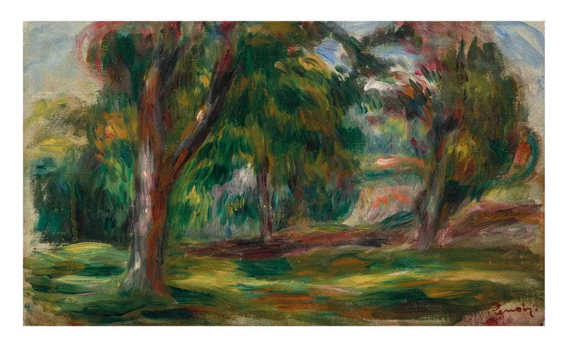 prato e alberi - Pierre-Auguste Renoir