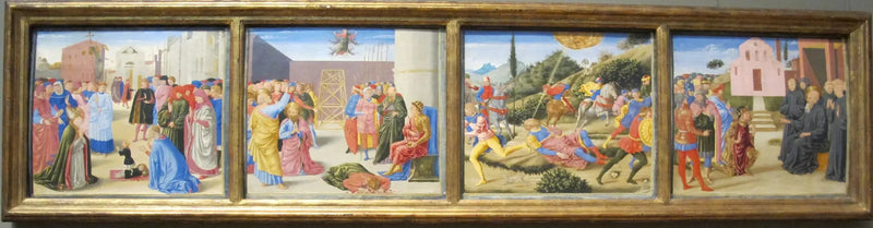 Predella con scene della vita del santo - Benozzo Gozzoli