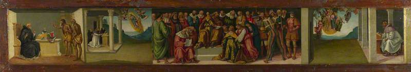 Prédelle : Esther e la vita di san Gerolamo