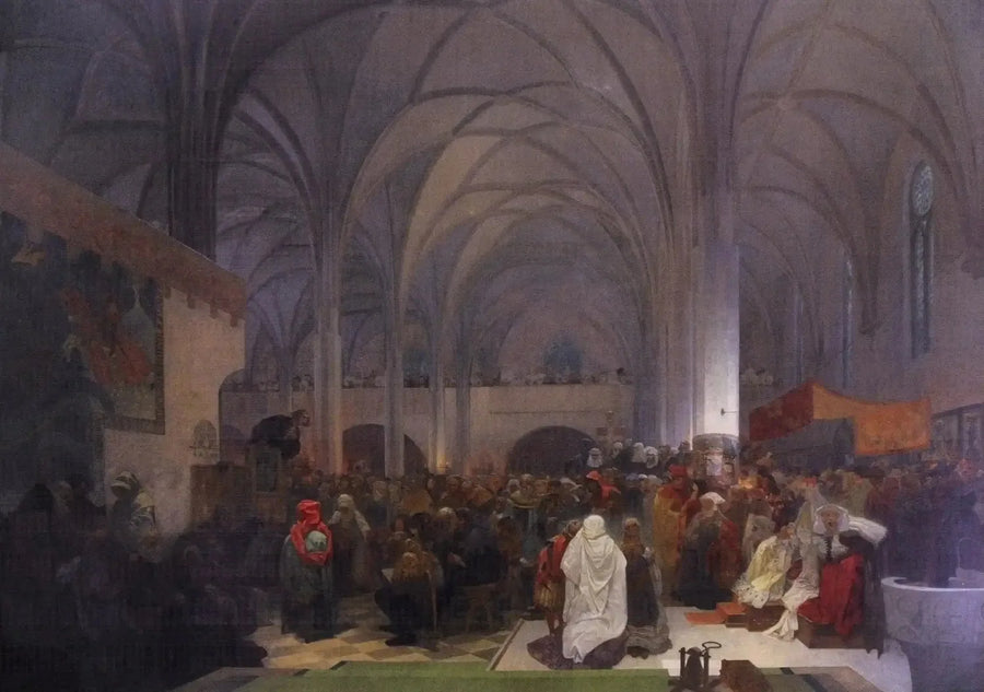 Predicazione di Maître Jan Hus - Alphonse Mucha