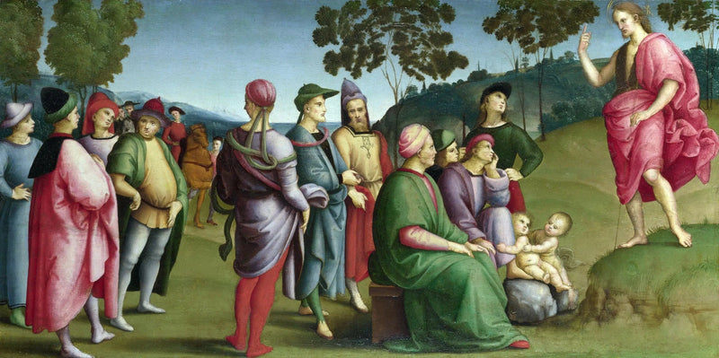 Predicazione di San Giovanni Battista - Raffaello Sanzio