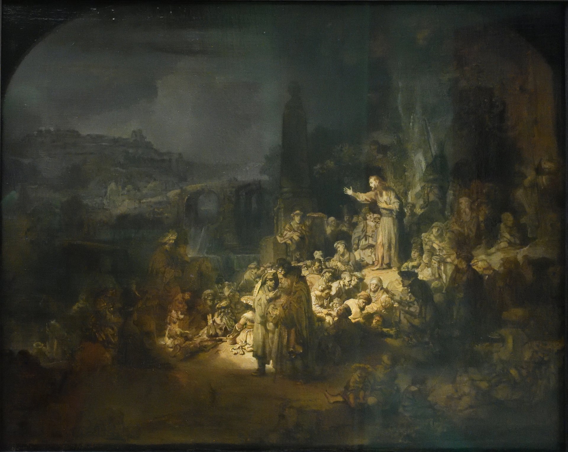 La prédication de saint Jean-Baptiste — Rembrandt, vers 1634-1635, Gemäldegalerie Berlin