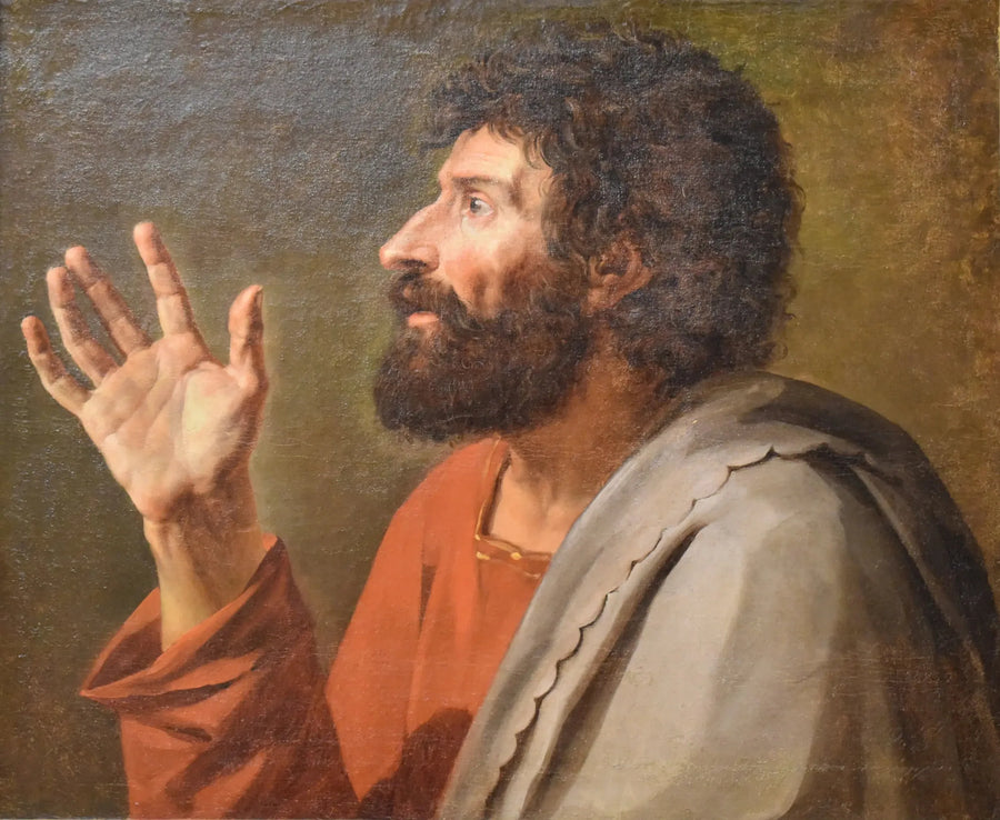 Prima idea per il vecchio Orazio di "Giuramento degli Orazio" - Jacques-Louis David