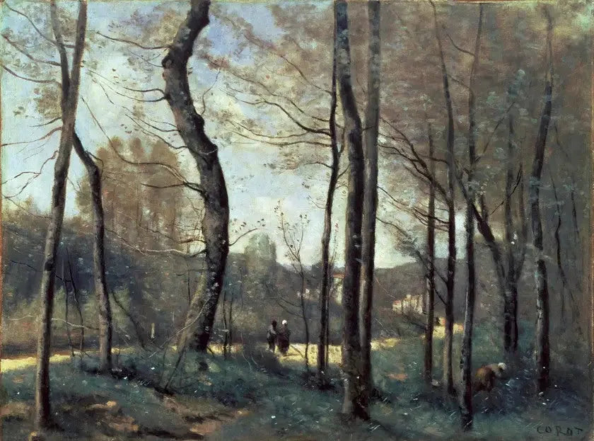 Prime foglie a Mantes - Jean-Baptiste Camille Corot