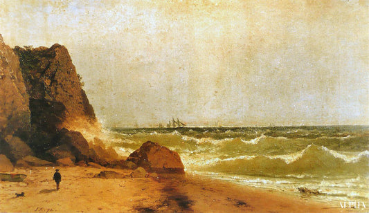 Vicino a Newport, Rhode Island - John Frederick Kensett - Riproduzioni di quadri e dipinti di alta gamma