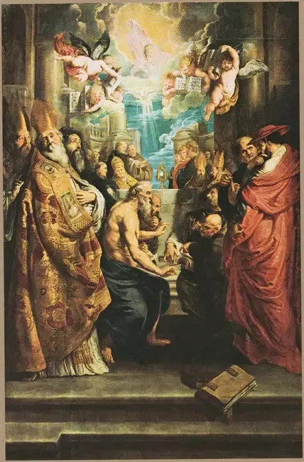 Présence réelle dans le Saint Sacrement - Peter Paul Rubens image 1 tableau peint à l’huile sur toile
