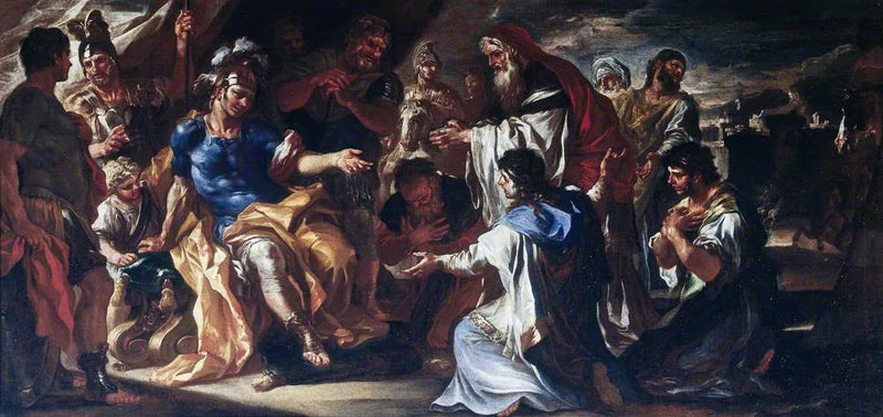 Priamo nella tenda di Achille - Francesco Solimena