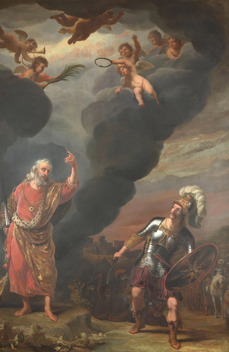 Le « Prince de l'armée de l'Éternel » apparaît à Josué à Jéricho (Josué 5 : 13) - Ferdinand Bol
