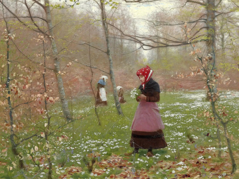 Primavera. Le prime anemoni. - H. A. Brendekilde