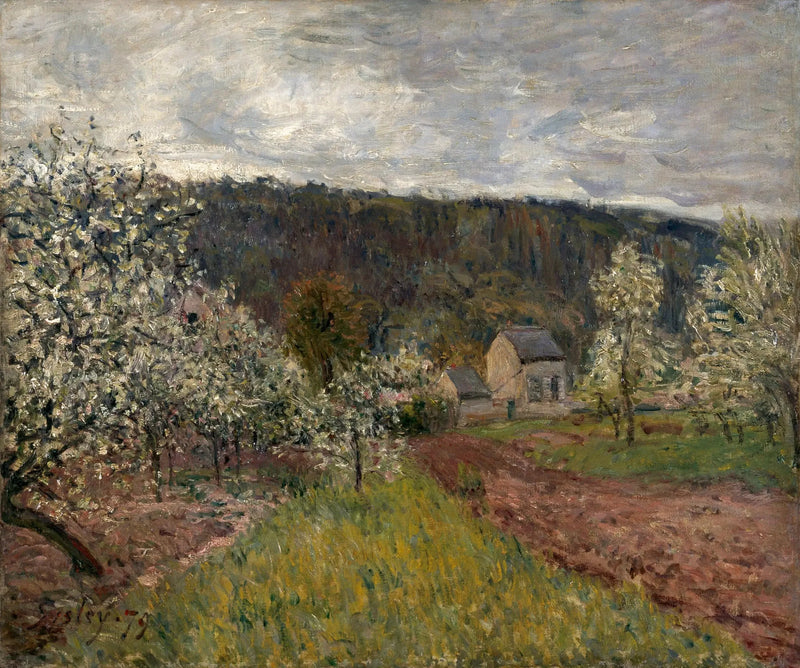 Primavera piovosa nei dintorni di Parigi - Alfred Sisley