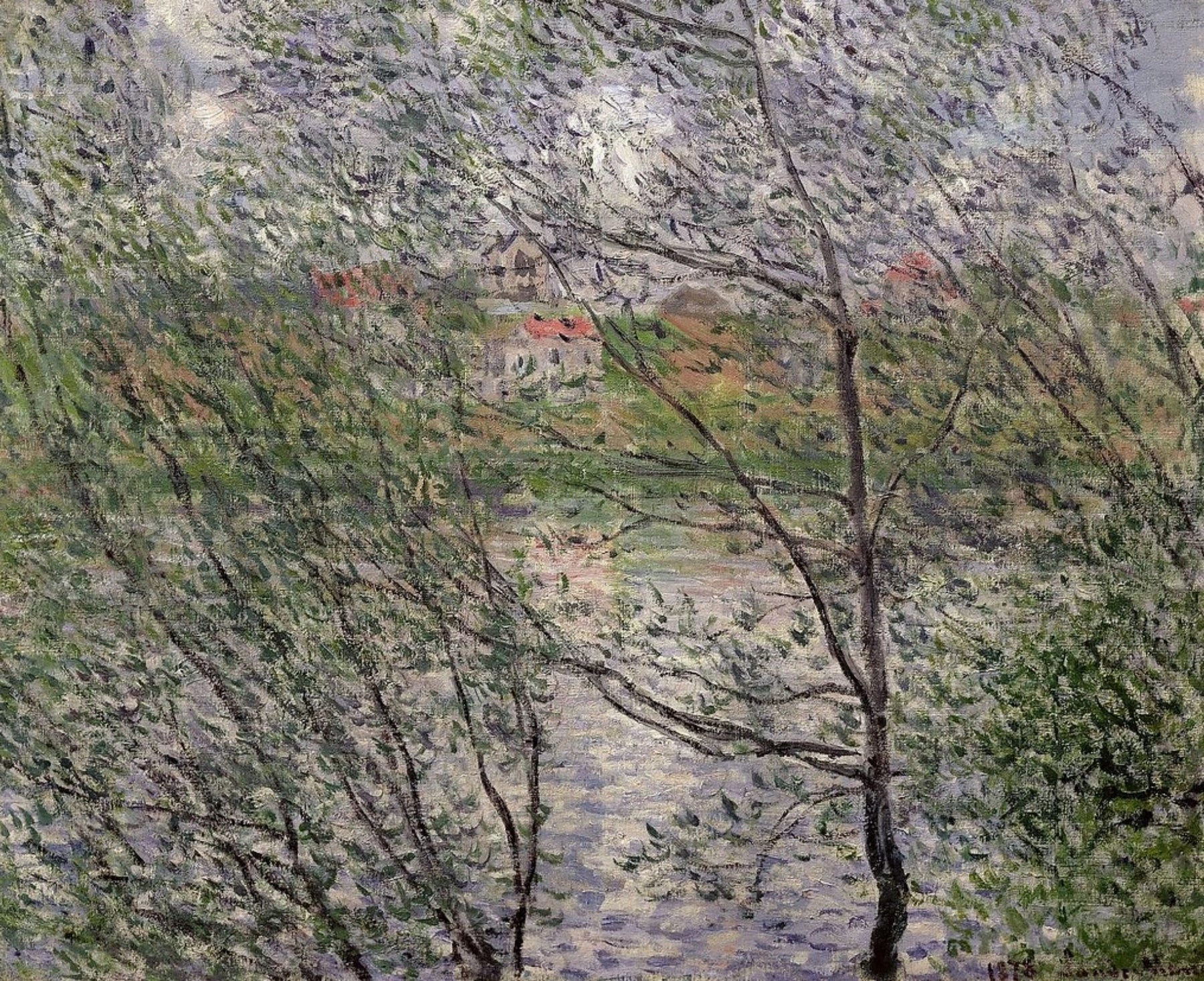Le Printemps à travers les branches W455 par Claude Monet, musée Marmottan Monet