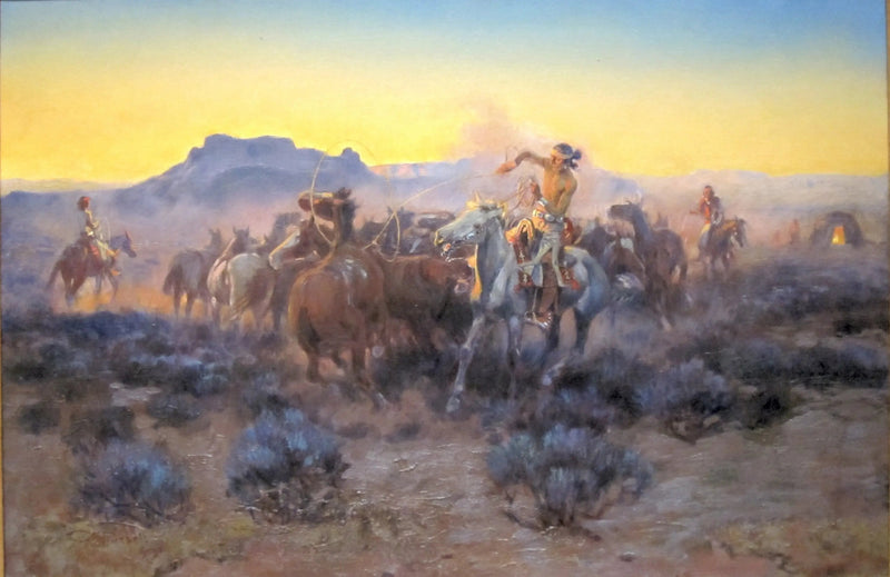 Prise de nouvelles montures al laccio - Charles Marion Russell