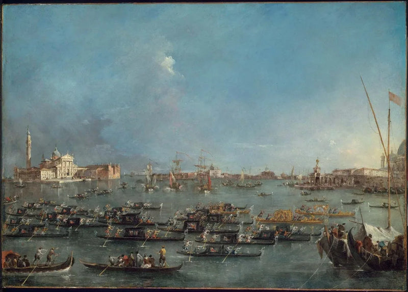 Processione di gondole nel Bacino di San Marco - Francesco Guardi