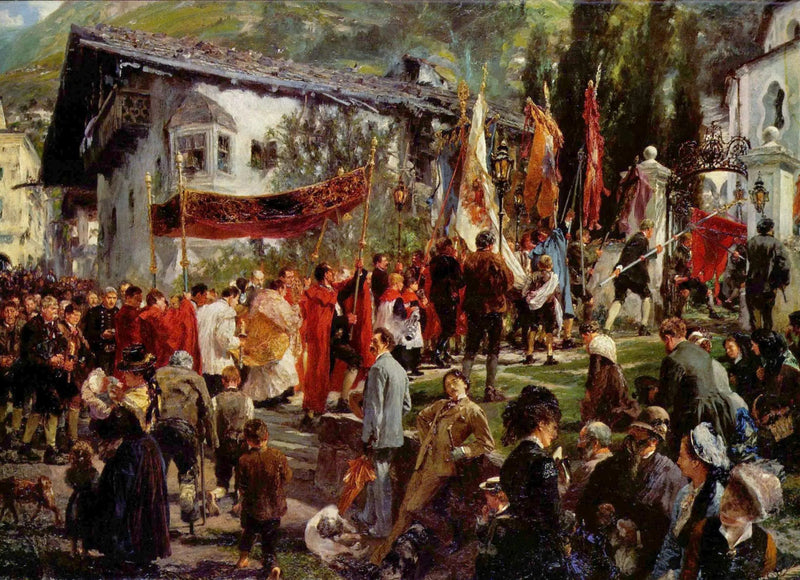 Processione del Corpus Christi a Hofgastein - Adolph von Menzel