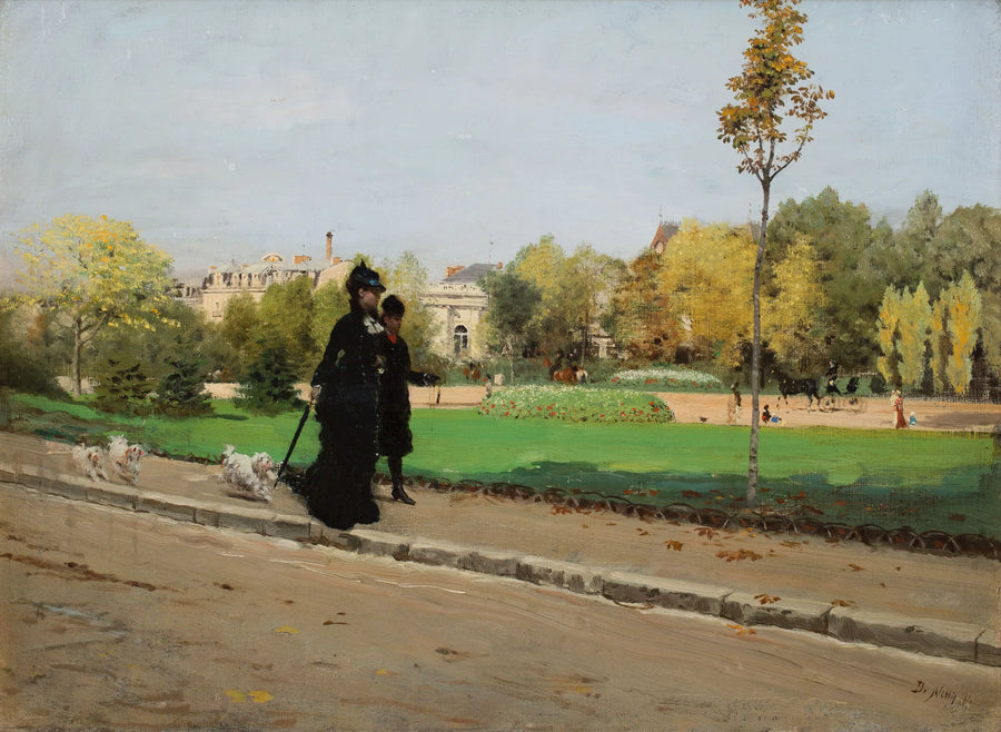 Passeggiata con i cani - Giuseppe De Nittis