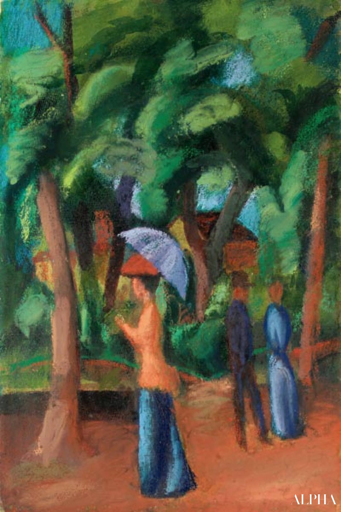 Reproduction du tableau « Promenade dans le parc - August Macke » par Alpha Reproduction en peinture à l’huile
