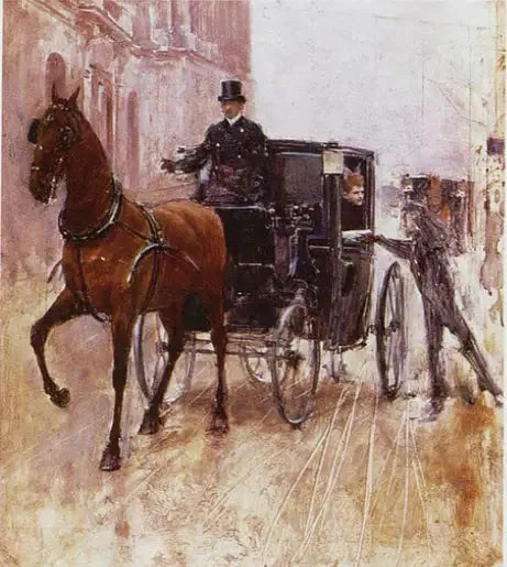 Passeggiata in carrozza - Jean Béraud