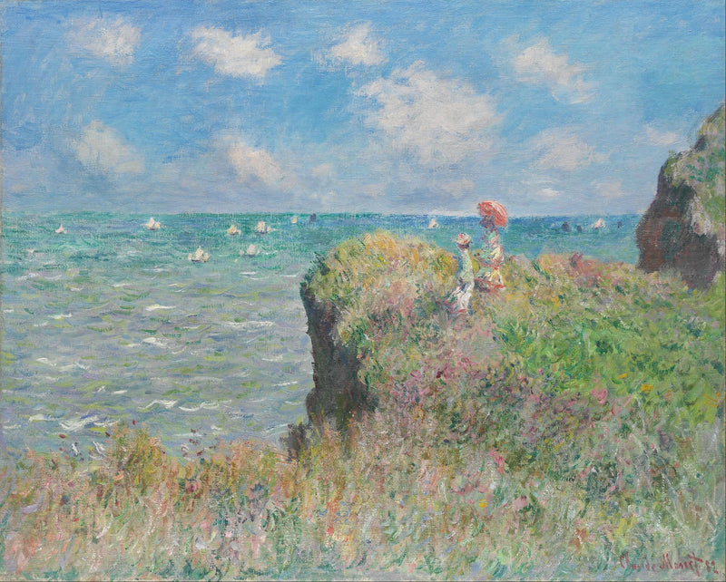 Passeggiata sulla scogliera, Pourville W758 - Claude Monet