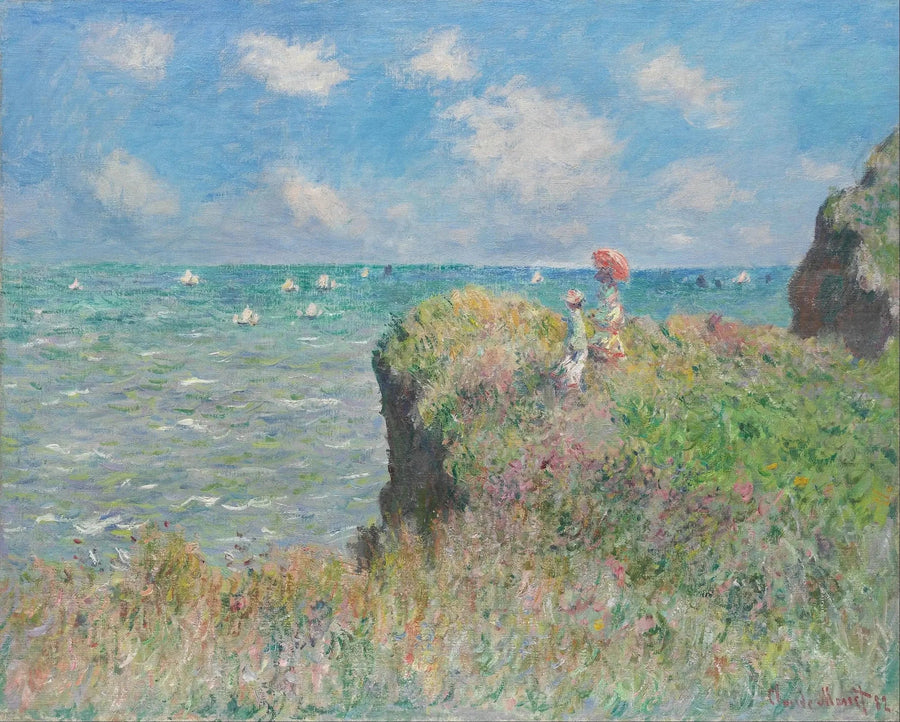 Passeggiata sulla scogliera, Pourville - Claude Monet