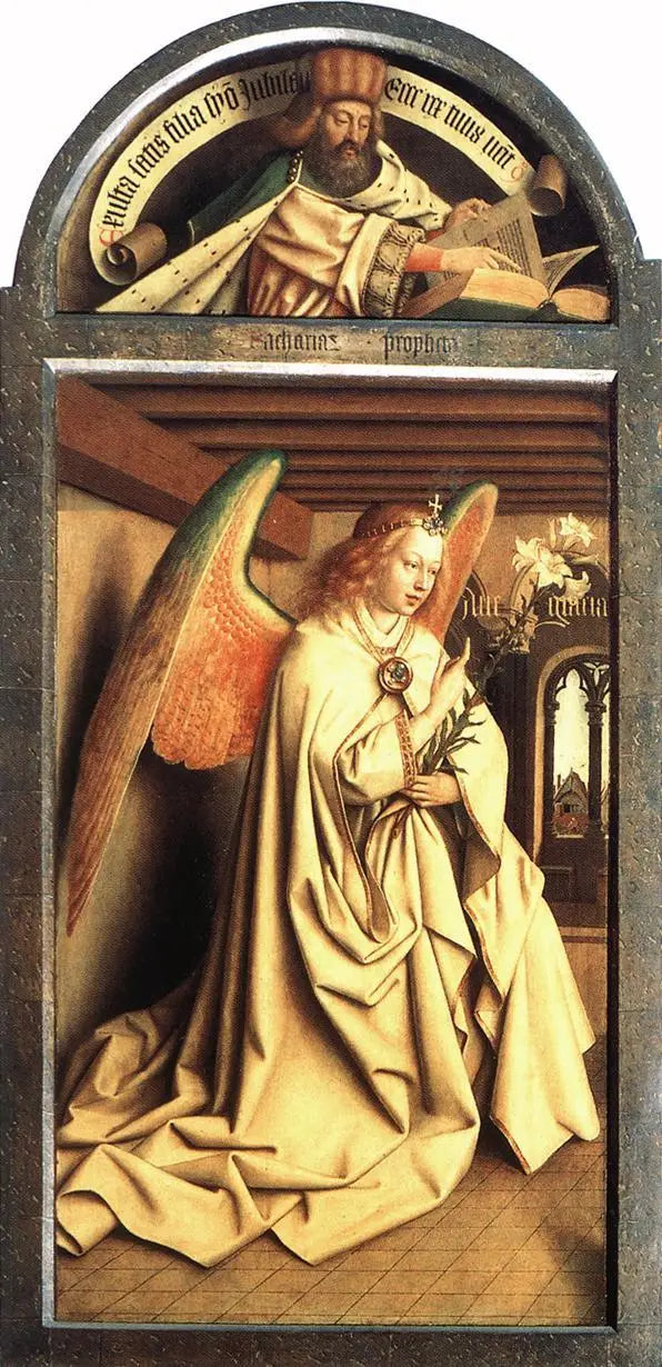 Profeta Zaccaria ; Angelo dell'Annunciazione - Jan van Eyck