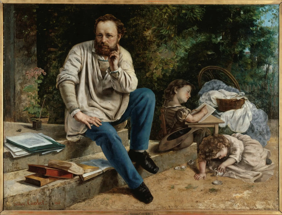 Proudhon e i suoi figli - Gustave Courbet