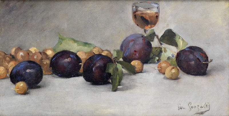 Prugne, uvetta e bicchiere d'acqua - Eva Gonzalès