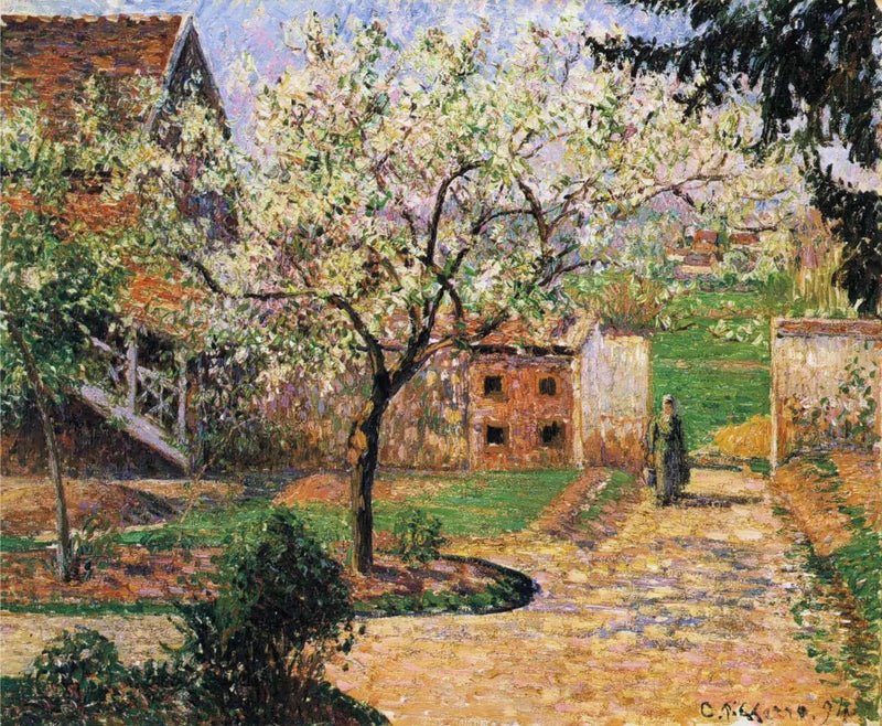 Pruni in fiore, Éragny - Camille Pissarro
