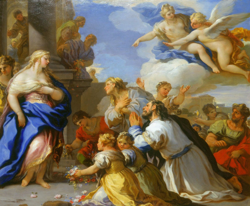 Psyché onorata dal popolo - Luca Giordano
