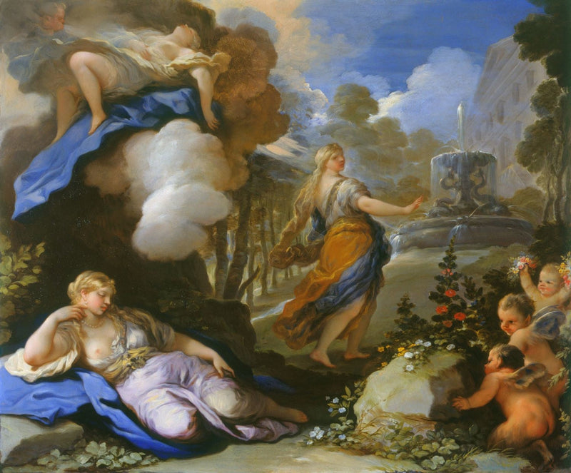 Psyché trasportata e che scopre il palazzo di Cupido - Luca Giordano