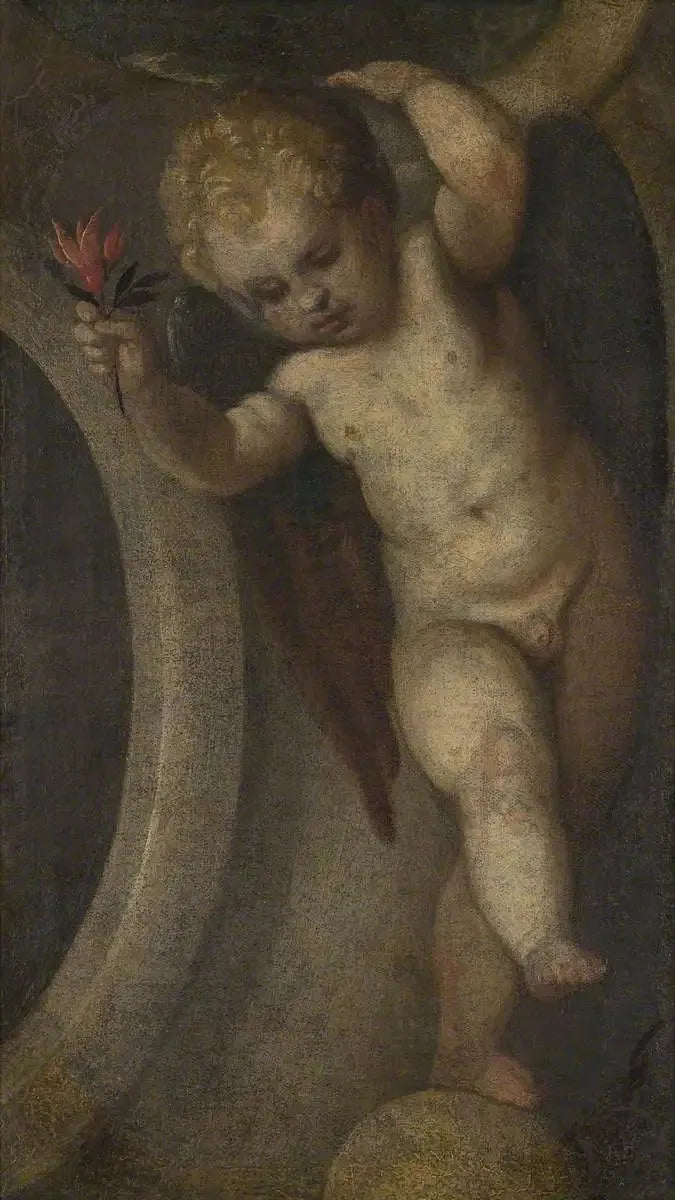 Putto con un fiore rosso - Paul Véronèse